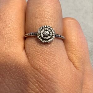 Pandora Silver Elegant Sparkle Ring - Silver
